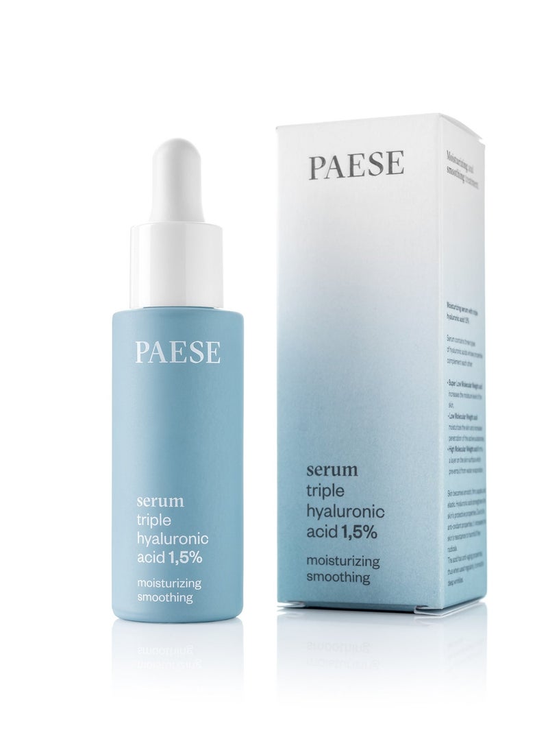 Paese Triple Hyaluronic Acid Serum 1.5%, Deep Hydration, Anti-Aging & Plumping Face Serum for Smooth, Firm & Radiant Skin (30ml) - Image 1